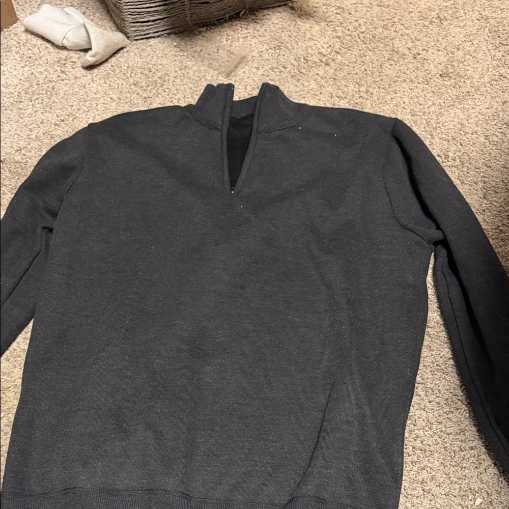 Men's Black Half-Zip Sweater